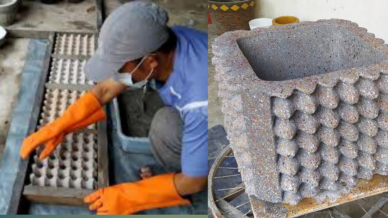 Ide Kreatif | Bikin Pot Semen dari Cetakan Tempat Telor/ Egg Tray Bekas