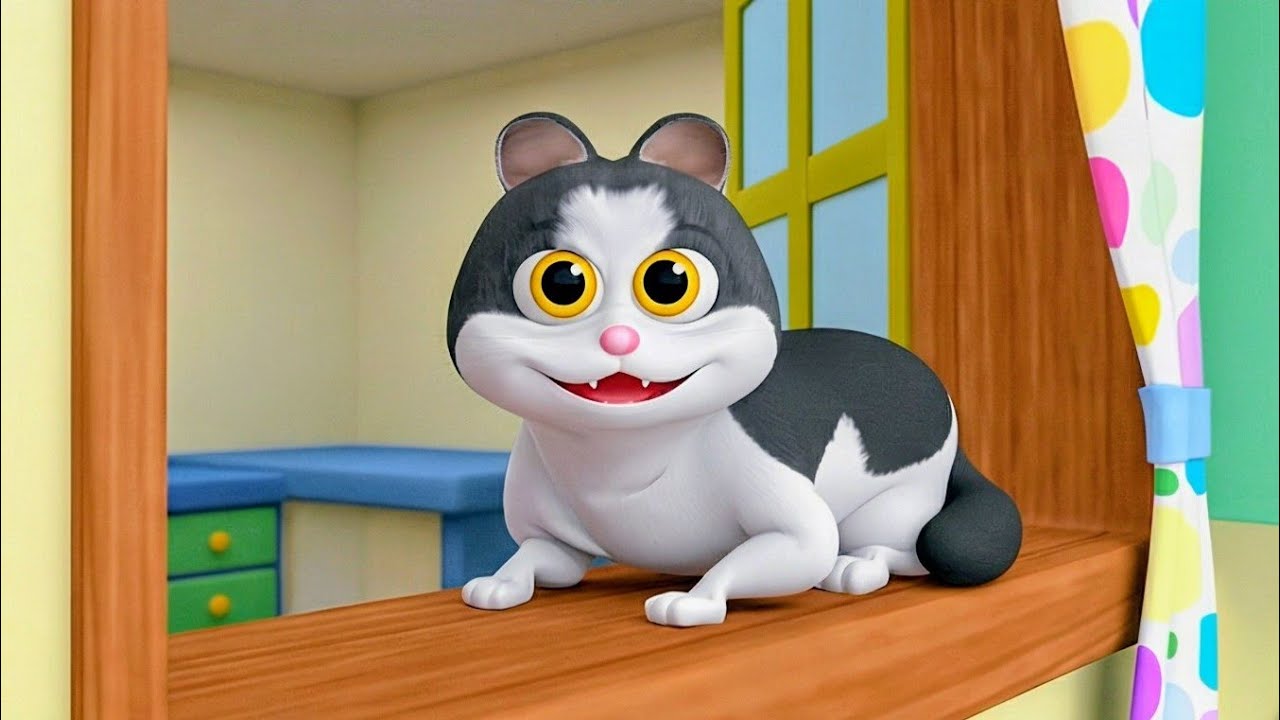 Meow Meow Billi Karti l Hindi Rhymes for Kids l म्याऊ म्याऊ l Hindi Poem l AV Kids India 