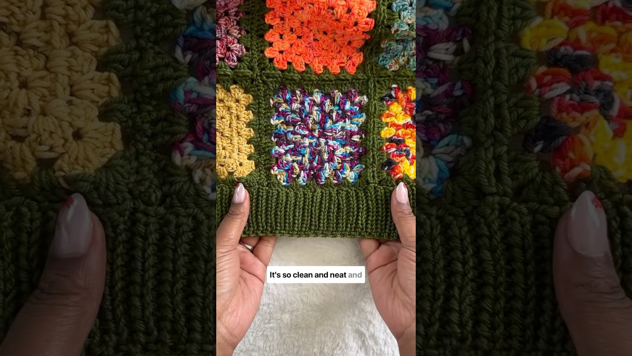The *BEST* crochet ribbing, hands down! 🤩💕🌈 #crochet #crochetsweater #howtocrochet