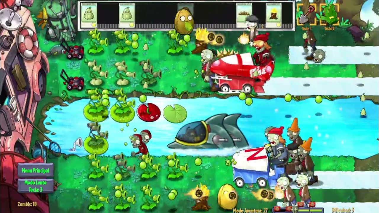Plants vs. Zombies Fusion - Nivel 26 - Nivel 27 Completado en la Máxima Dificultad