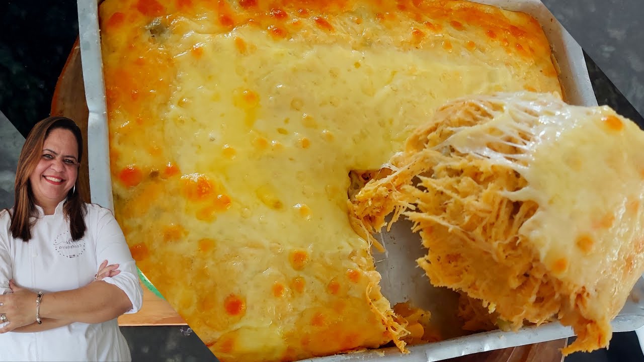 Mistura Tudo e Coloca Para Assar - Torta Mesclada de Frango Fácil