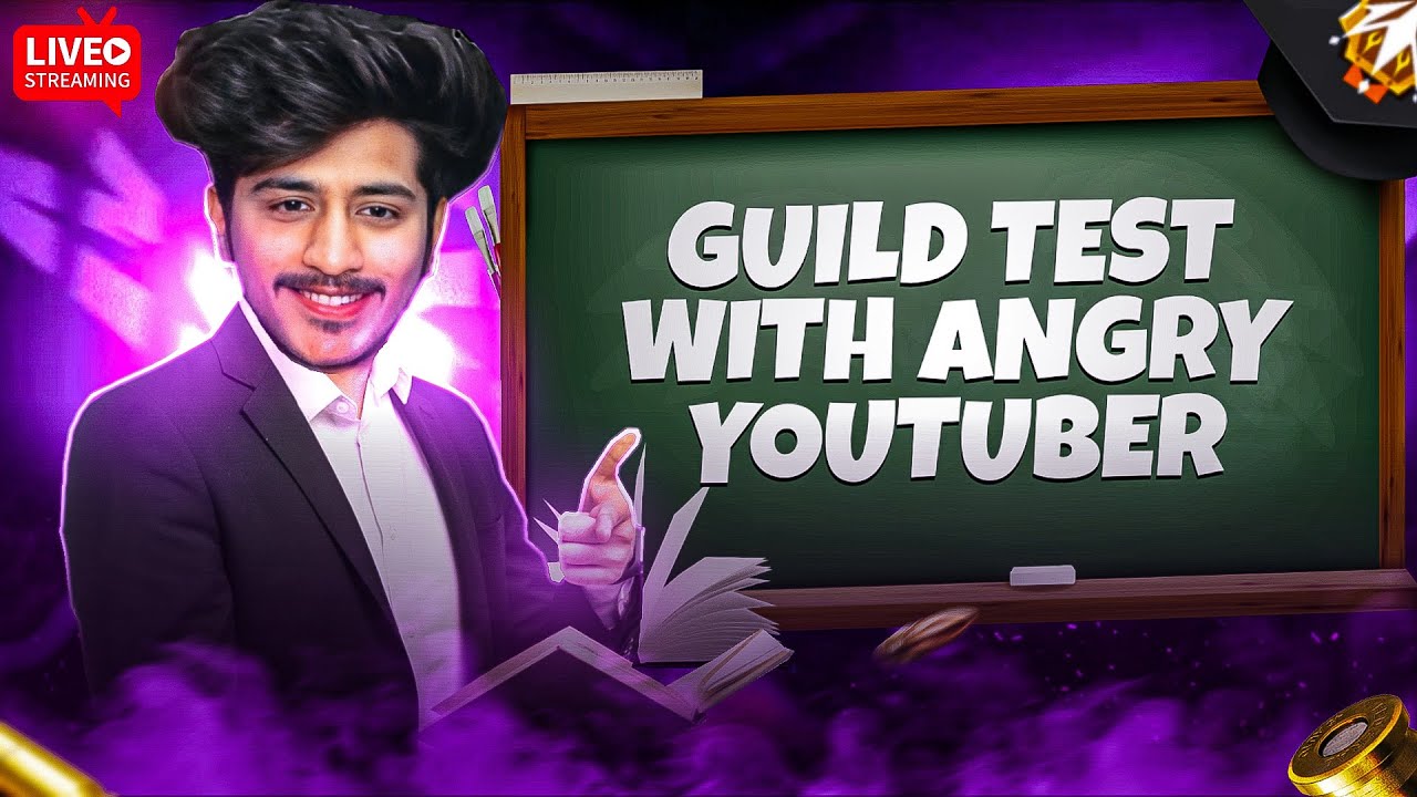 HARDEST GUILD TEST WITH😎ANGRY YOUTUBER 😎👽#classyff #nonstopgaming #freefirelive #rai⭐#alexalive