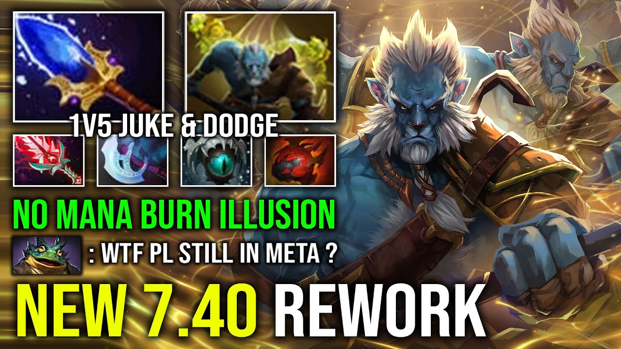 Who Need Mana Burn When You Can 1v5 Them | NEW 7.40 Patch Reworked Illusory Phantom Lancer Dota 2