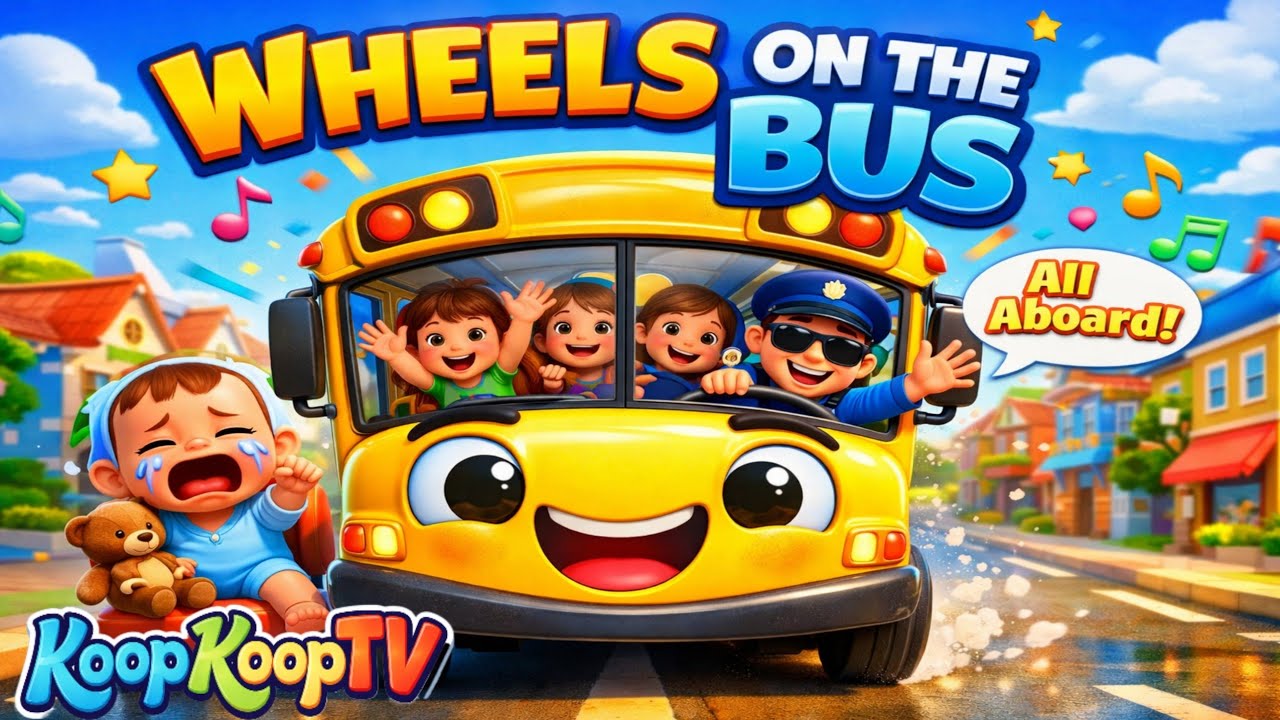 Wheels on the Bus 🚌 | Fun Cartoon Song for Kids | 3D Animated Nursery Rhyme 2026