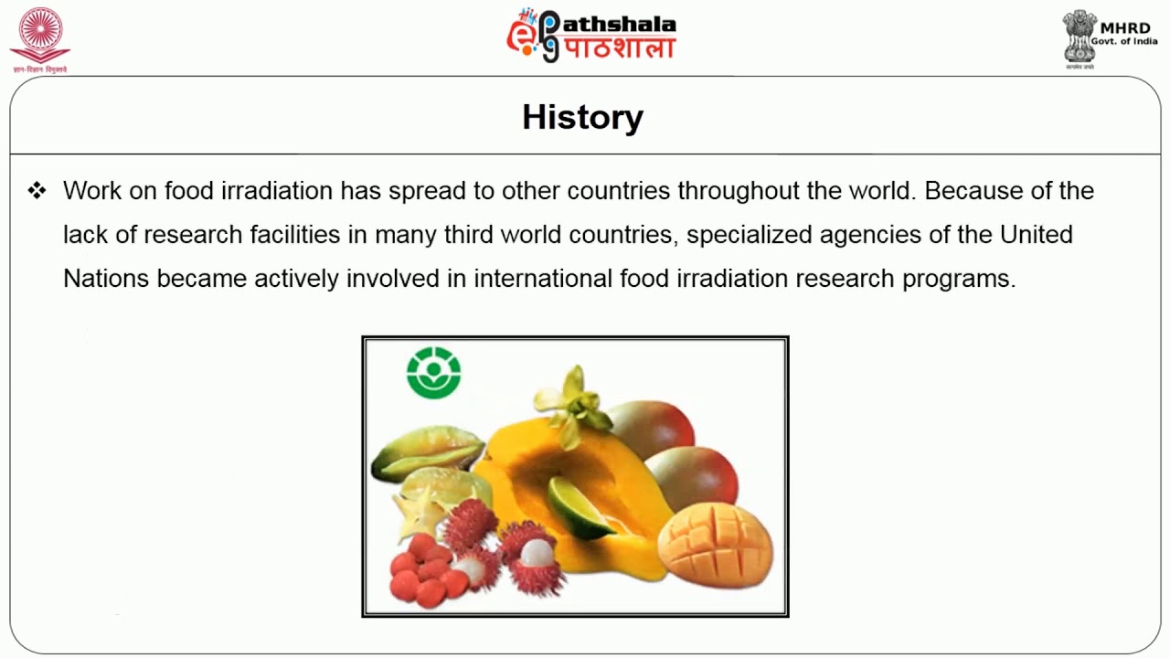 Applications of Irradiation in Food Industry