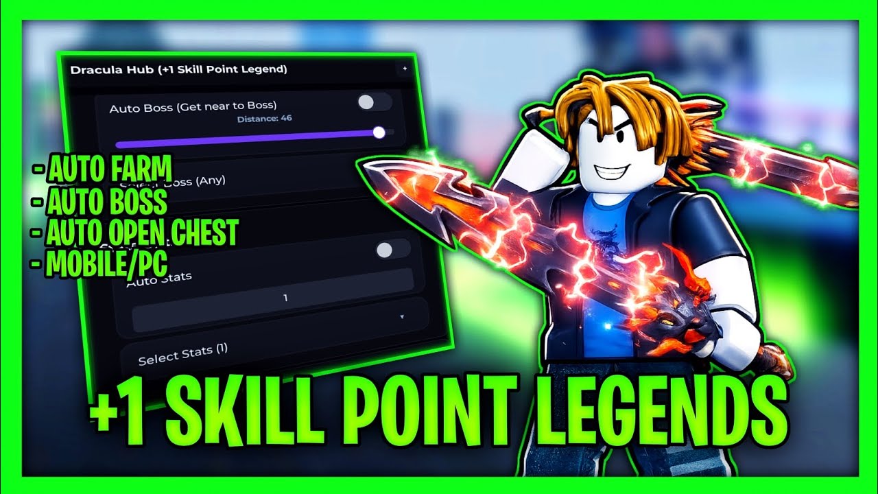 *NEW* +1 Skill Point Legends Script - Auto Farm, Auto Boss, Auto Open Chest And More 
