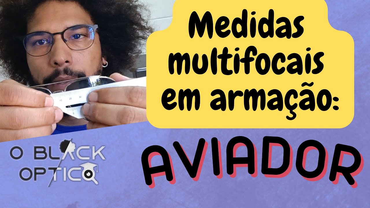 Medidas multifocais em armações - Aviador
