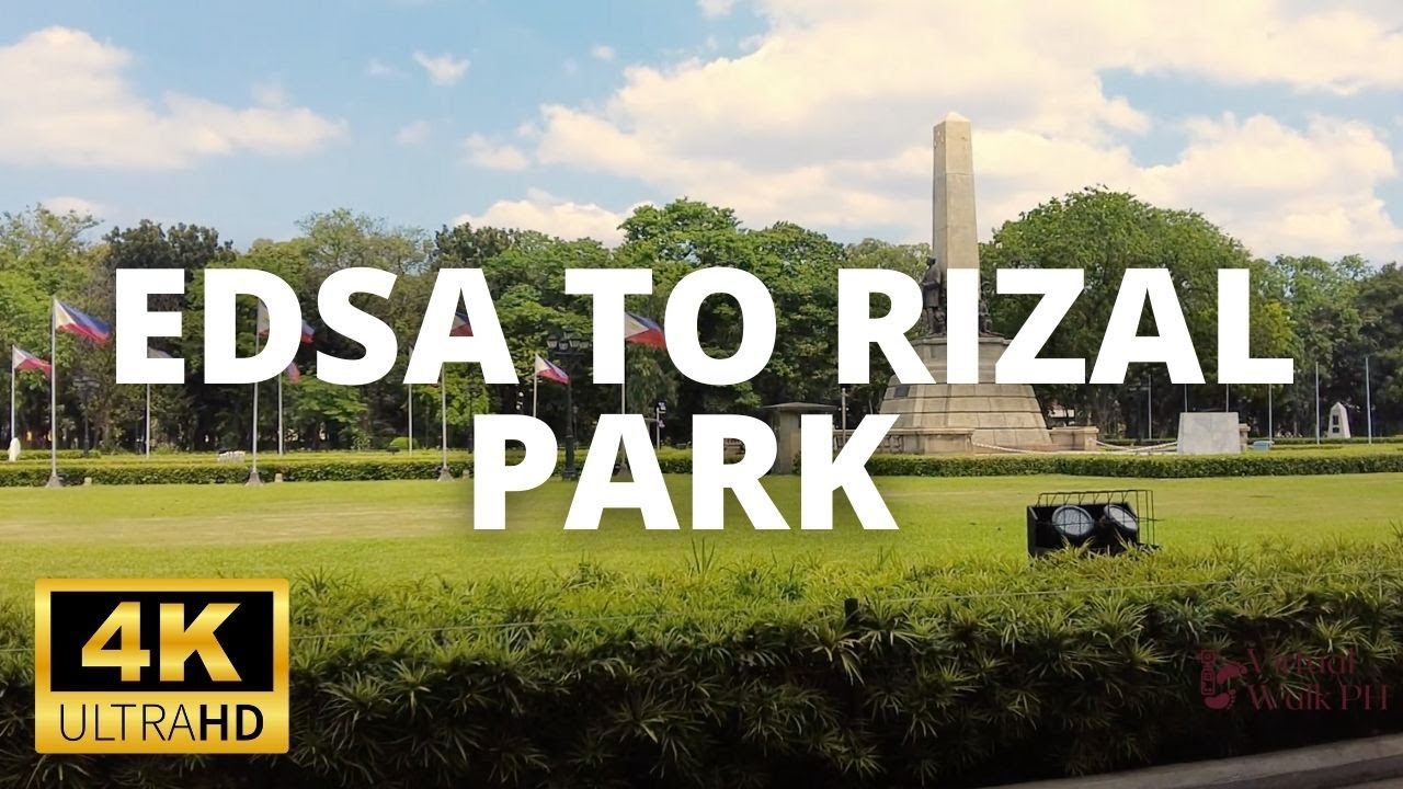 How to get to Rizal Park from EDSA via LRT 1| Pasay to Manila, Philippines | 4K Virtual Walk Video