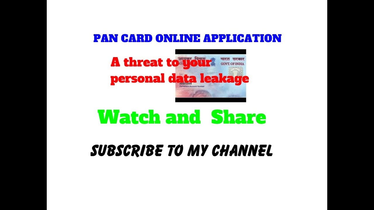 How Personal Data Get Leaked From PAN ||PAN Card  Fraudulent || Online PAN Application
