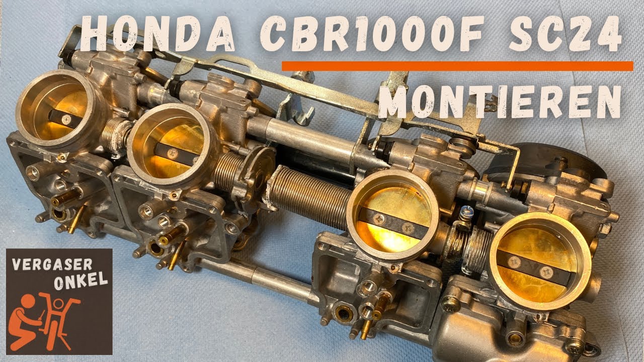 Vergaser Honda CBR1000F SC24 ab BJ 93 montieren, ausführlich erklärt vom Vergaseronkel