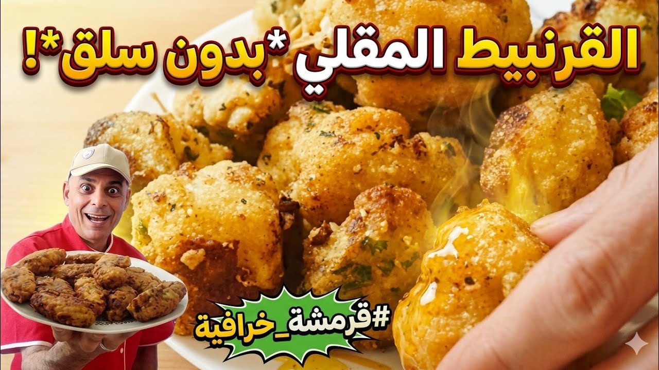  قرنبيط كنتاكي كرسبي 🍗مقلي بدون سلق ! هتبطلي تعملى دجاج 🍗 