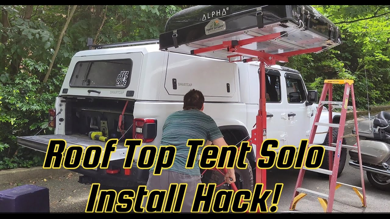 Jeep Rooftop Tent Solo Install Hack!