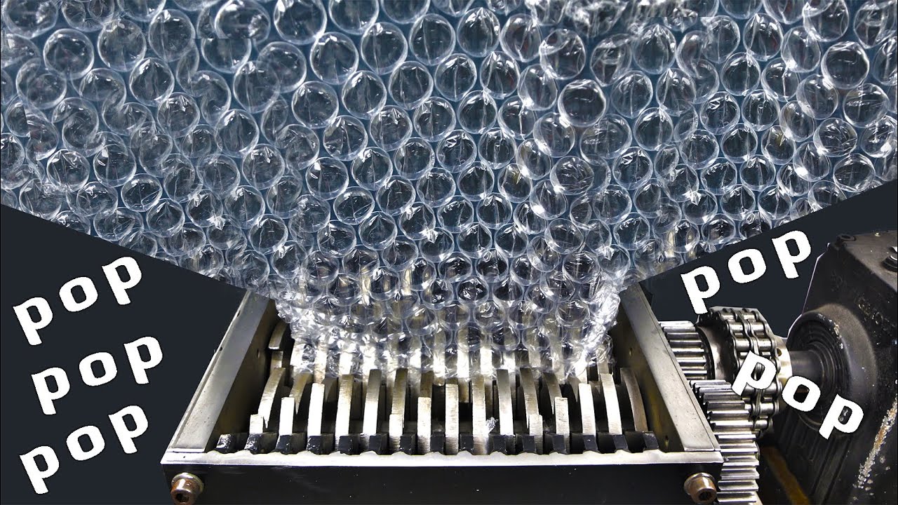 SHREDDER VS GIANT BUBBLE WRAP! AMAZING VIDEO!