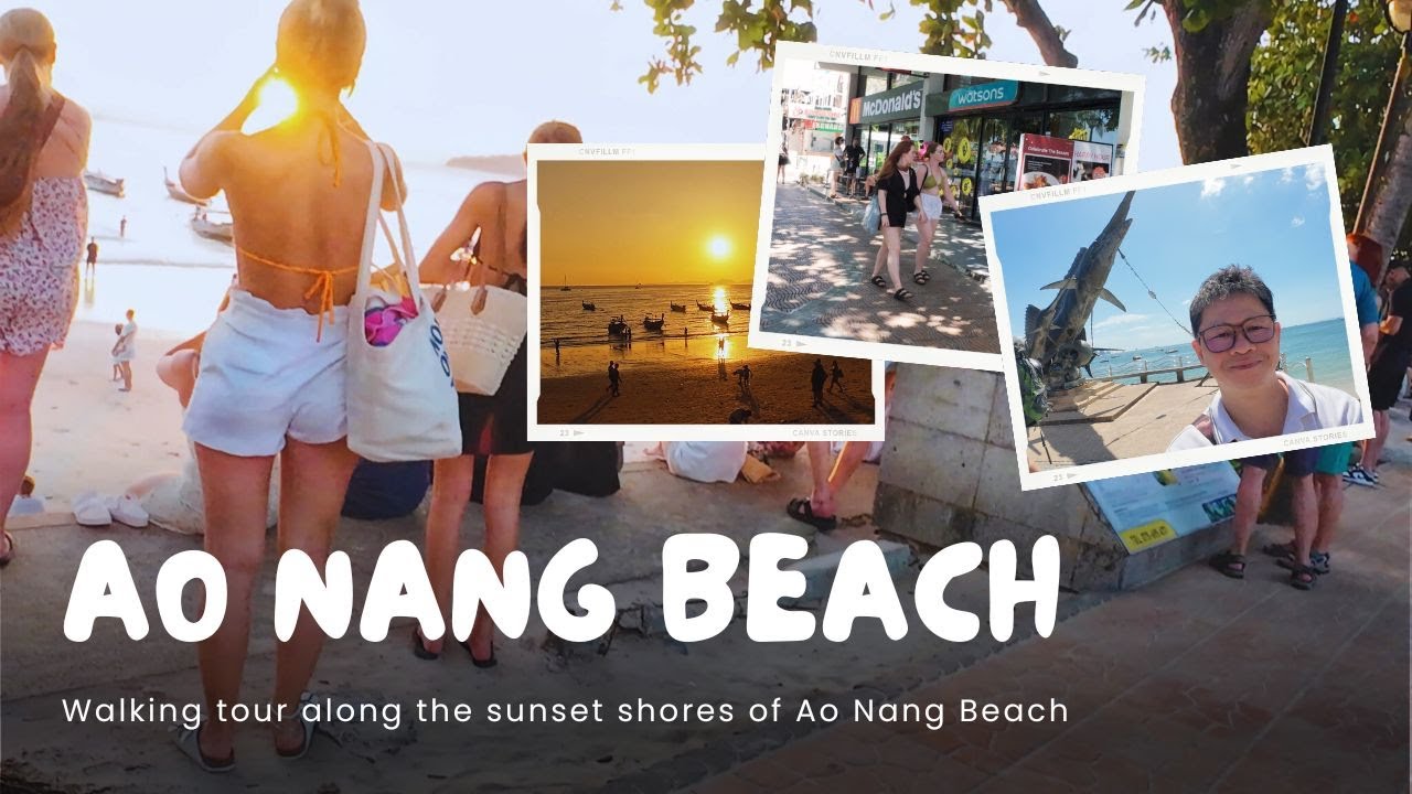 Sunset Strolls & Seaside Charm: A Walk Along Ao Nang Beach, Krabi