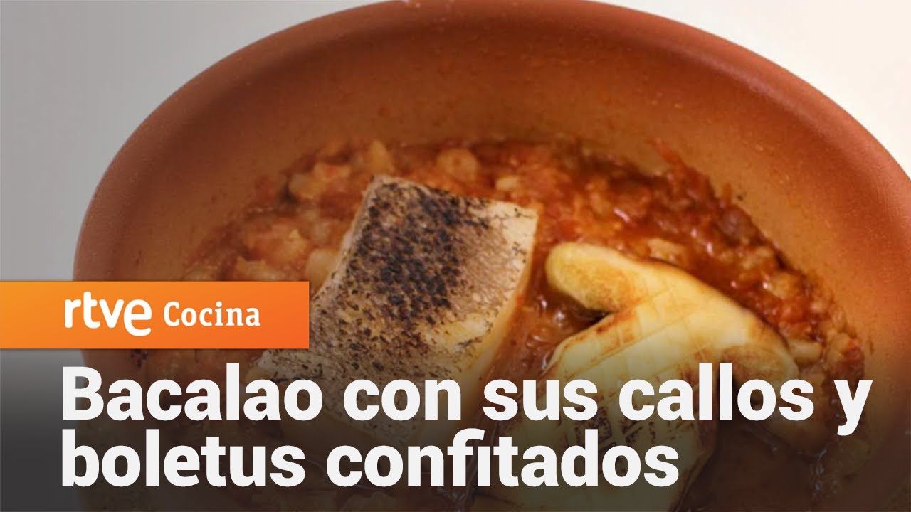 Bacalao con sus callos y boletus confitados - Cocina al punto | RTVE Cocina