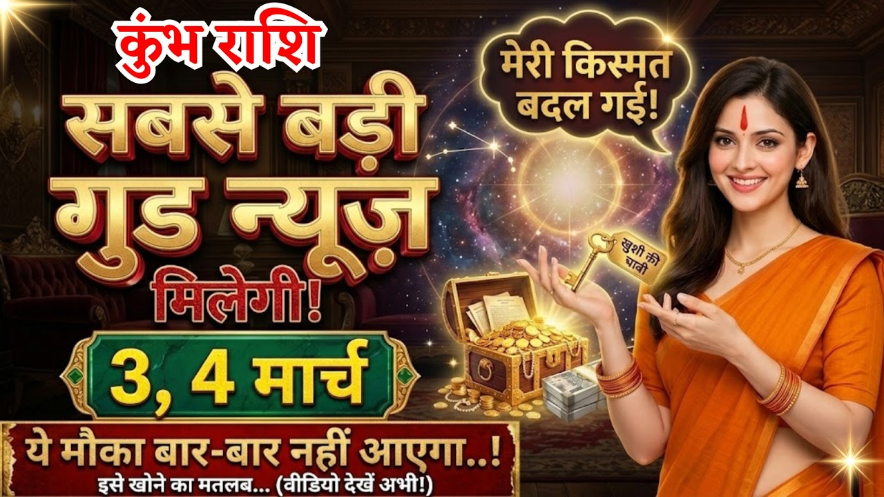 3, 4 मार्च, कुंभ राशि वालों सबसे बड़ी गुड न्यूज़ मिलेगी, Kumbh Rashi