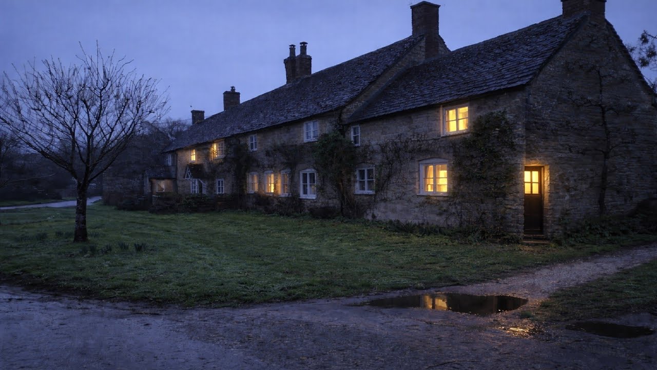 A Damp & Sombre Early Morning Walk in a Cotswold Village | English Countryside