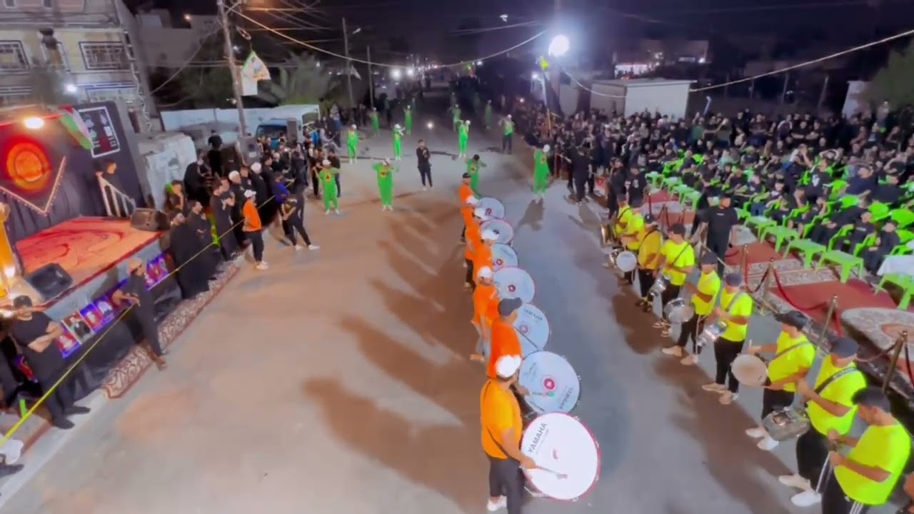 نزلة زنجيل موكب خدام الحسين استعراض الضغط ابو دشير