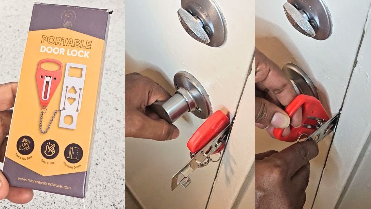 Portable Door Lock | Extra Safety & Privacy | For Travel, Home, Hotel, Apartment College