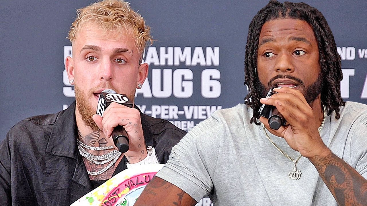 JAKE PAUL VS HASIM RAHMAN JR - FULL BACK & FORTH HEATED PRESS CONFERENCE & FACE OFF