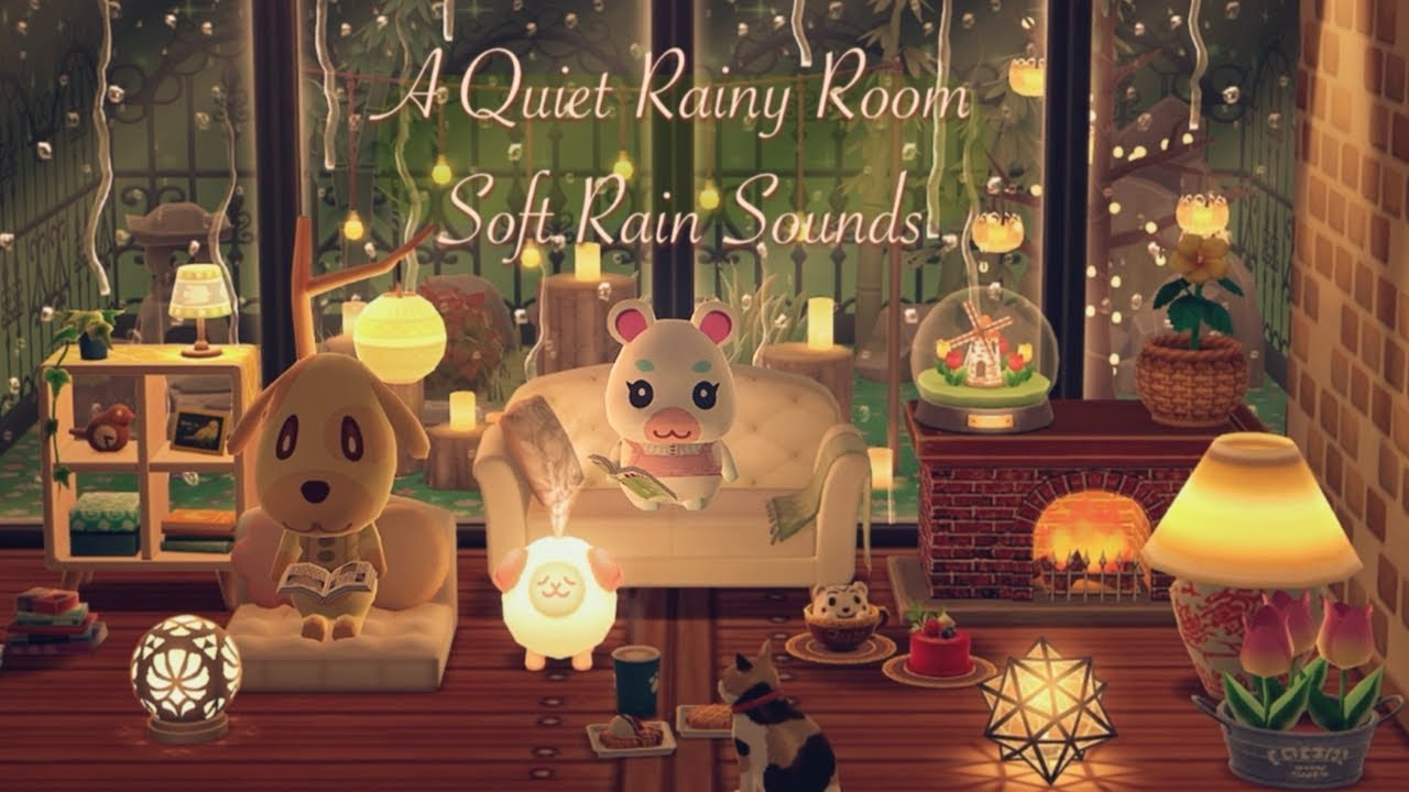 animal crossing lofi 🌧️Quiet Rainy Room, soft rain & lofi, focus & relax, animal-crossing vibes