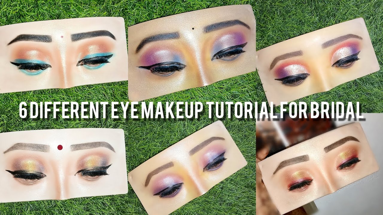6 Different Eassy Bridal Eye Makeup Tutorial 