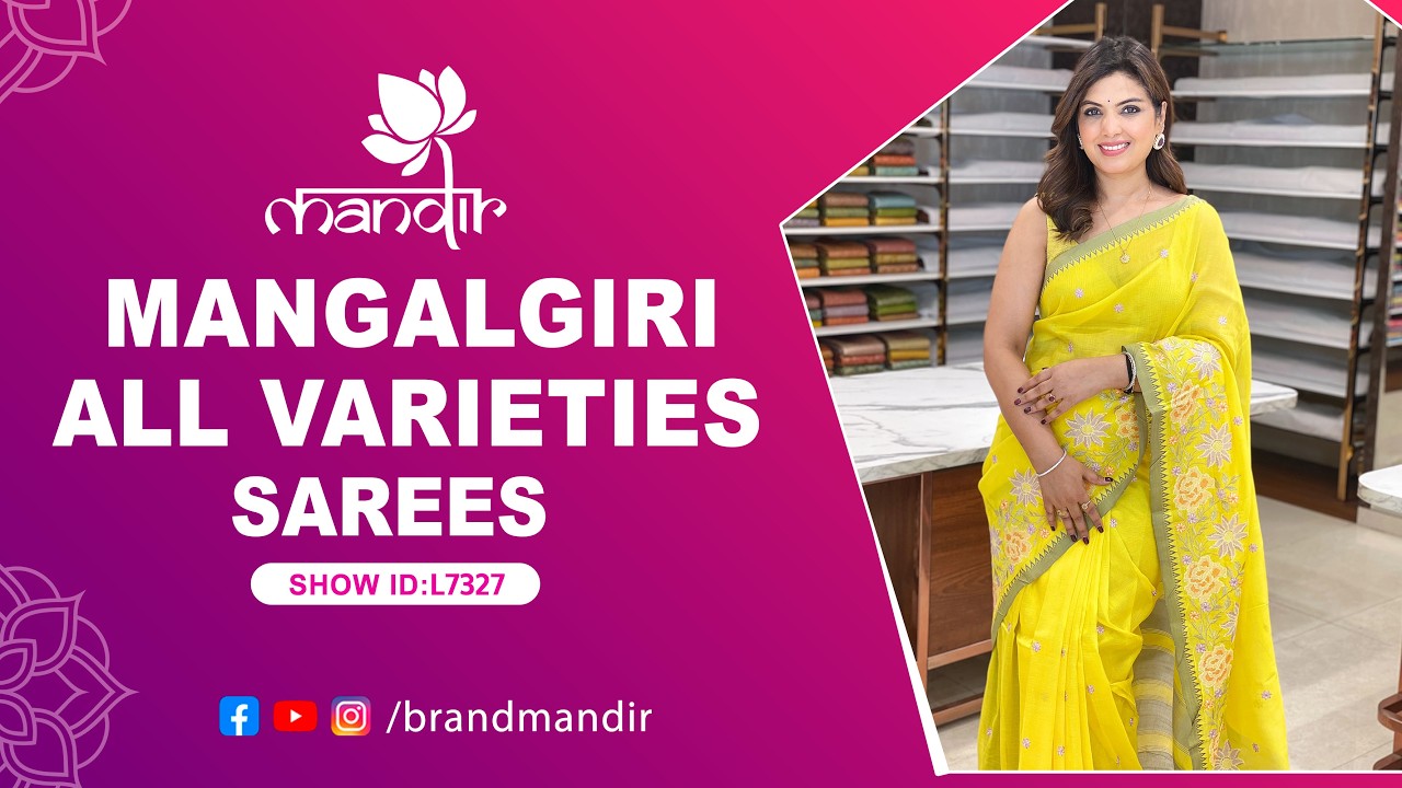 Mangalagiri All Varieties Sarees Collection  WhatsApp Number 733 733 7000 | Brand Mandir Sarees LIVE