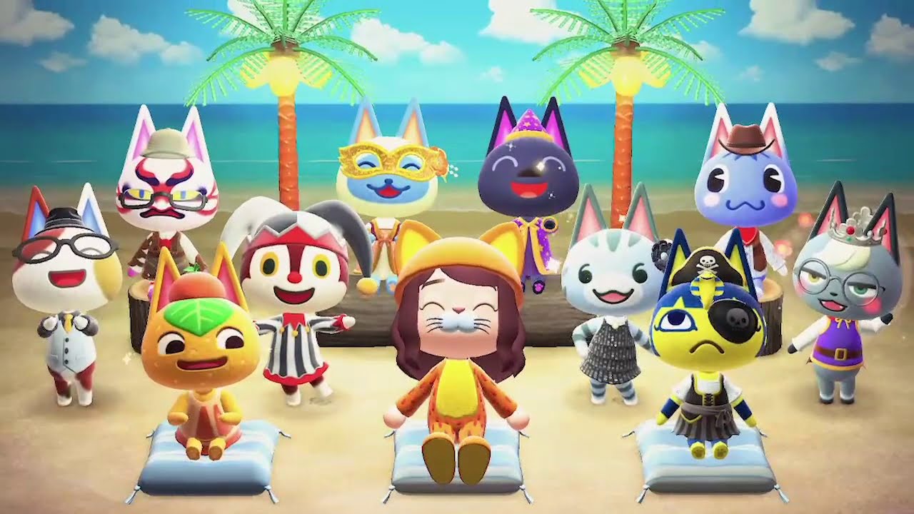 Animal Crossing NH - Taking my all-cat villagers on an adventure
