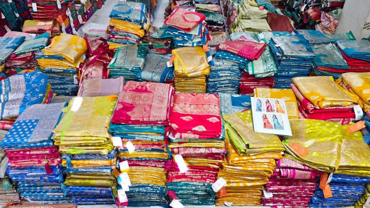 Silk saree manufacturer in surat | Banarasi silk sarees wholesale market aruna textile hub