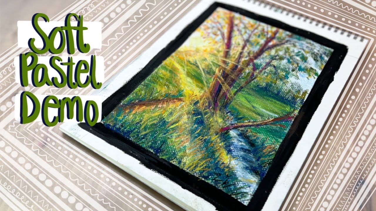 Рисуем золотой свет заката мягкой пастелью \\ Mungyo Gallery Soft Pastel Demo \\ Canson