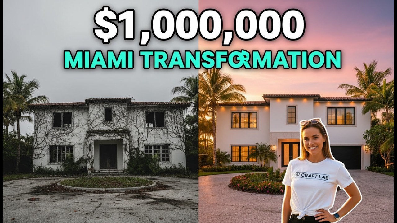 $1,000,000 Miami Mansion Renovation | From Abandoned to Dream Home