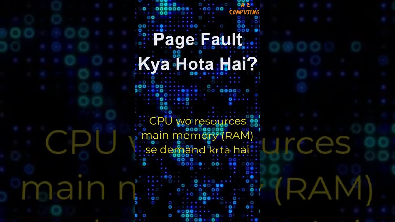 What is page fault in Operating System? #azcomputing #operatingsystem  #education