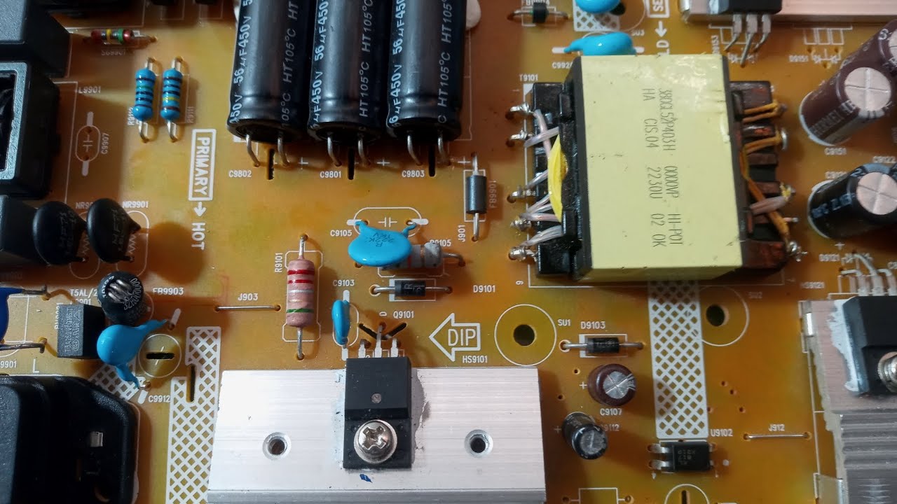 Como saber se os conponentes da placa fonte de tv estar bom