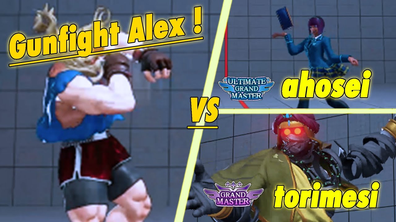 Gunfight (Alex) vs ahosei (Menat) and torimesi (Dhalsim). SFV CE - FT2 Ranked set.