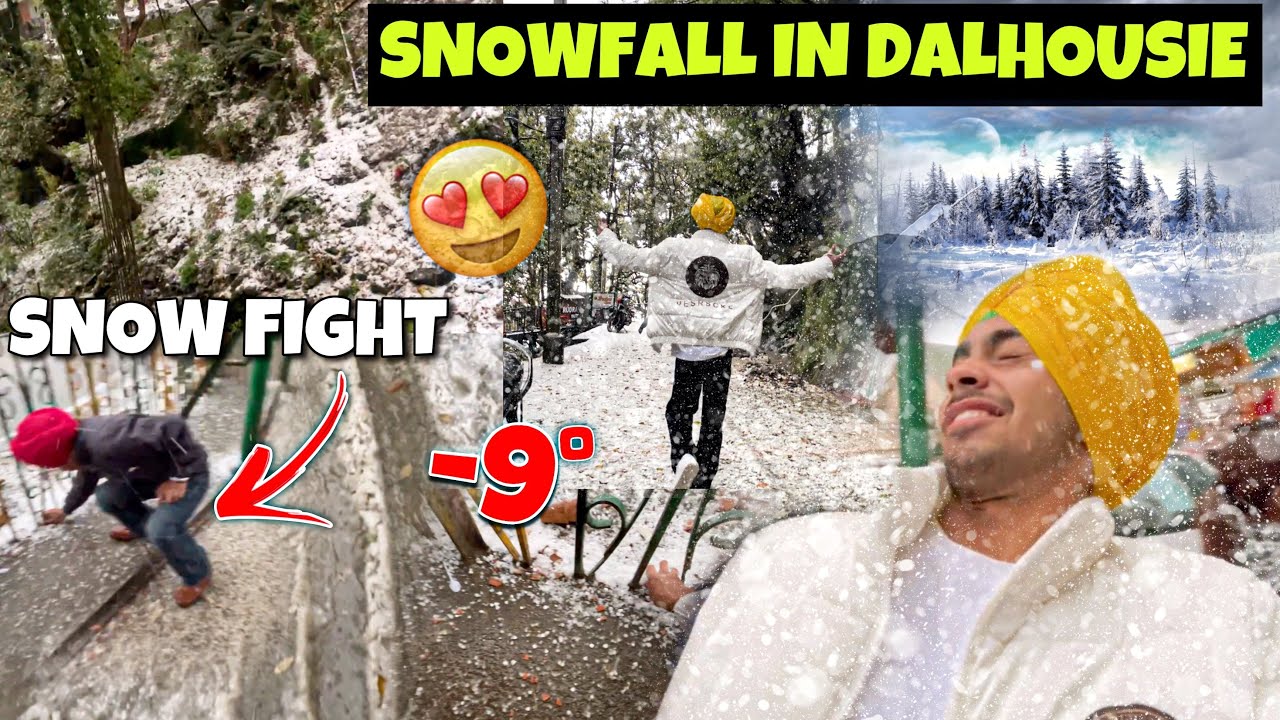 Heavy Snowfall In Dalhousie😍*SNOW FIGHT*🥶