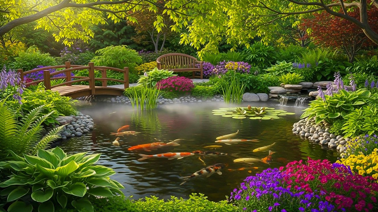 Peaceful Cottage Garden Walk with Relaxing Piano Music 🌸 Calm Nature Scenery for Deep Focus