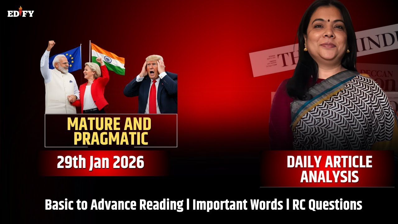 Mature and Pragmatic l 29th Jan 2026 l #thehinduanalysis#edifyenglishhub #english#grammar#vocabulary