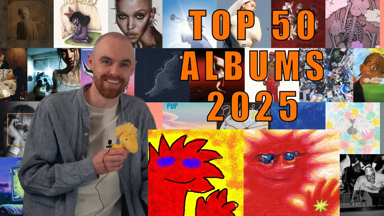 Top 50 albums of 2025 but I draw the covers from memory with MS Paint