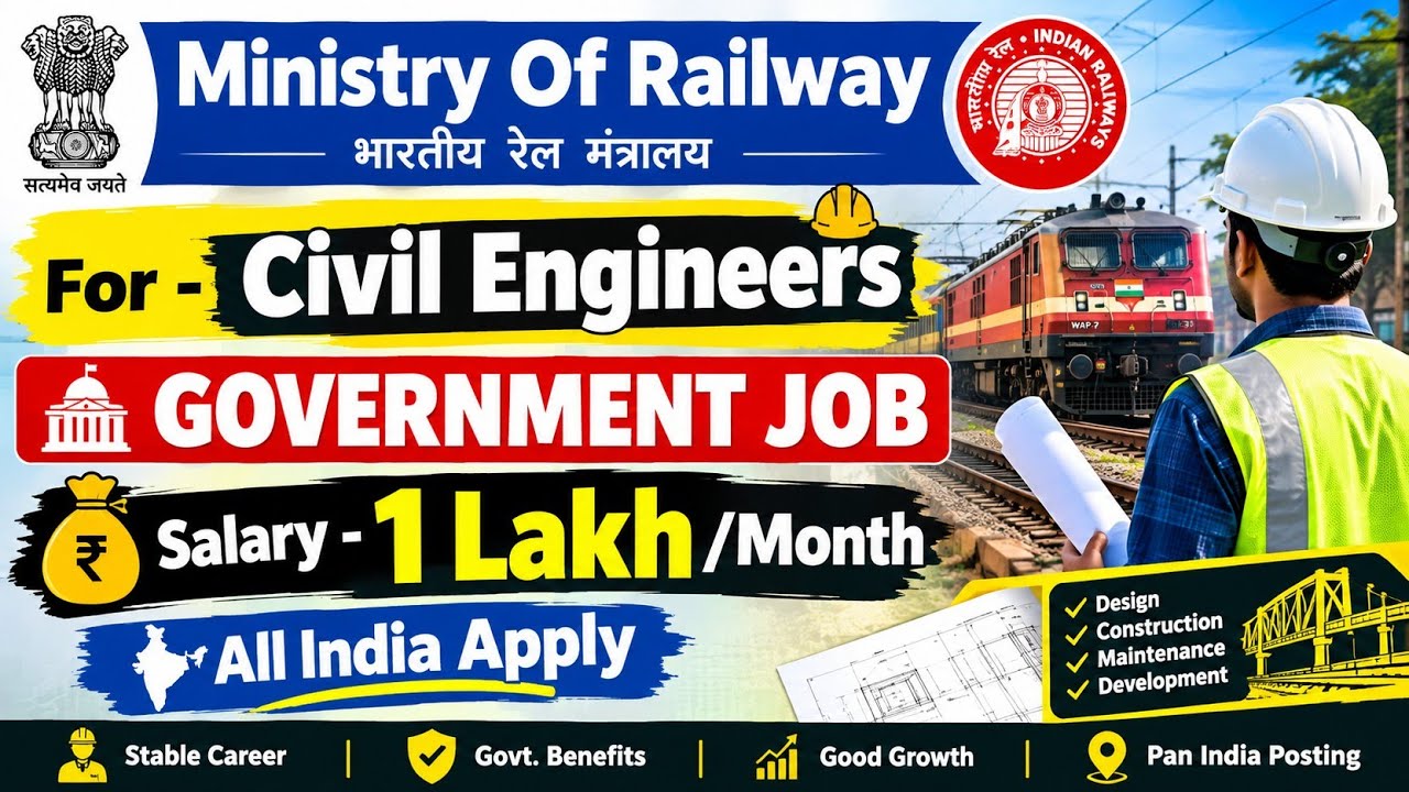 Ministry of Railways Civil Engineer Job Vacancy 2026 @diplomaholders