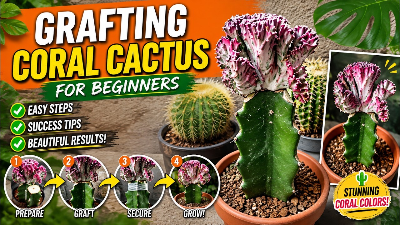 Grafting Coral Cactus for Beginners | Step by Step