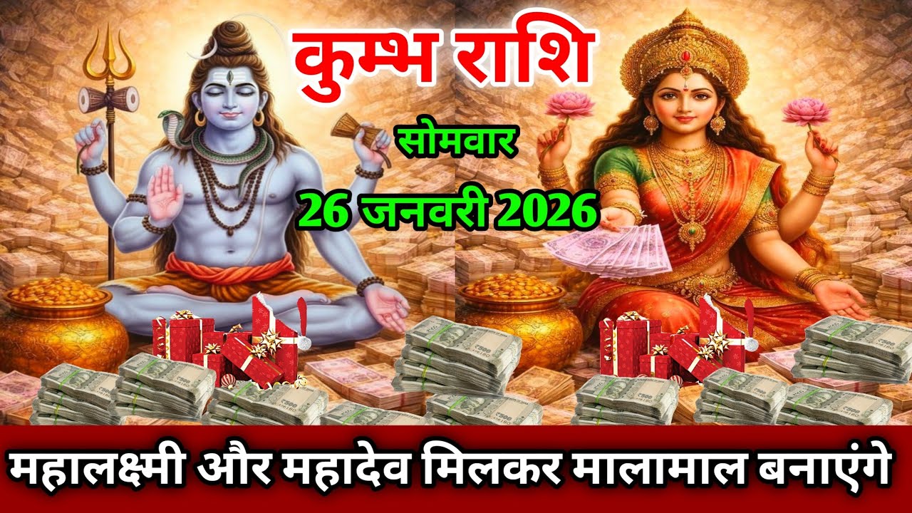 24 January 2026, कुंभ राशि महालक्ष्मी और महादेव मिलकर मालामाल बनाएंगे । #astrology 