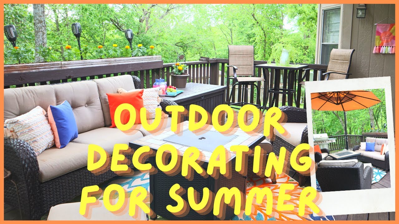 DECORATE MY DECK WITH ME | OUTDOOR DECORATING IDEAS FOR SUMMER