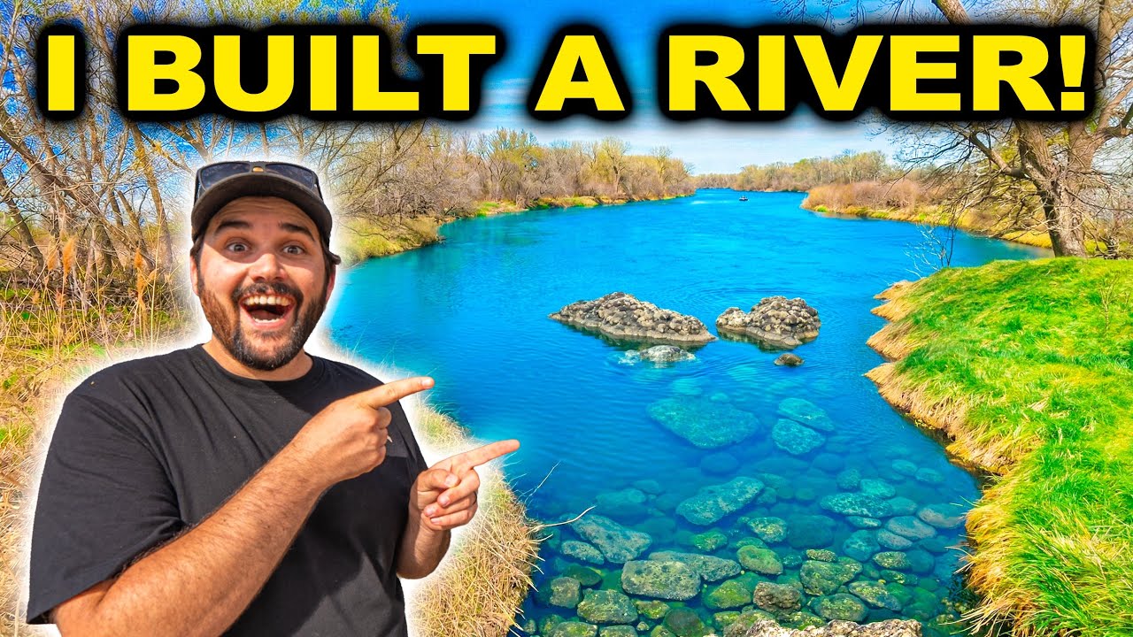 Building a RIVER at the NEW PROPERTY!!! (It Actually Worked)