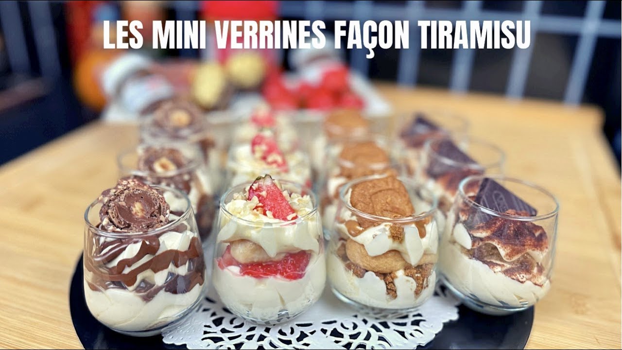 LES MINI VERRINES FAÇON TIRAMISU   NUTELLA / SPÉCULOS / FRAISE / CAFÉ 🍦/ Yummy Recipe /  حلوى لذيذة