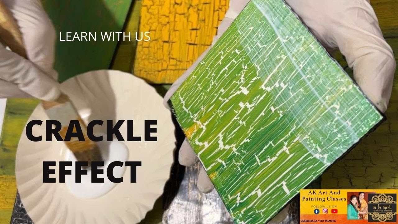 Crackle Effect Tray And Coaster Making | Decoupage Basic | How To Use Crackle Medium | DIY Art