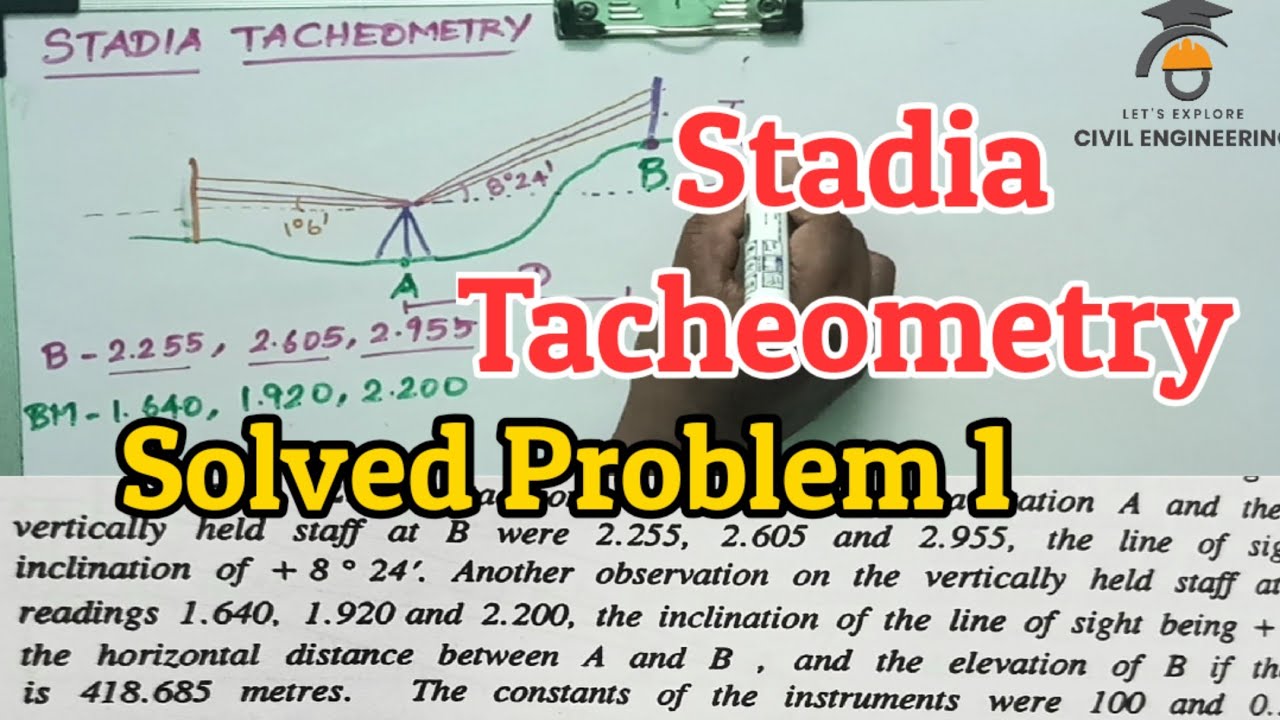 Stadia Tacheometry Problem 1