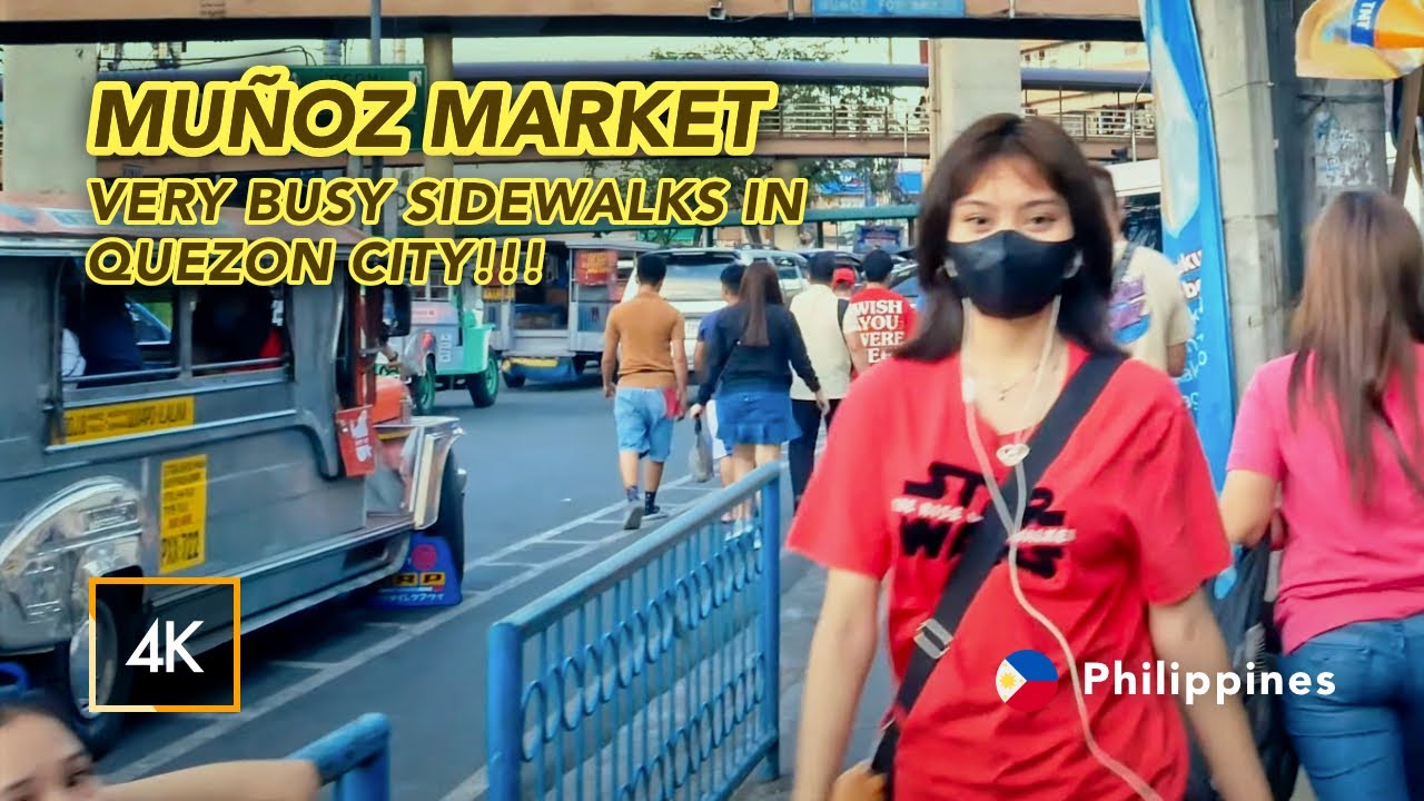 VERY BUSY SIDEWALKS along EDSA MUÑOZ PUBLIC MARKET