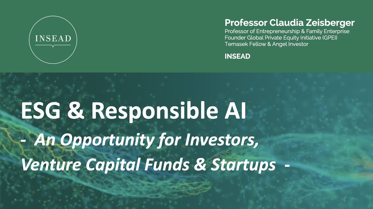 ESG and Responsible AI - a theme to be championed by Investors | Google Inspire 2022