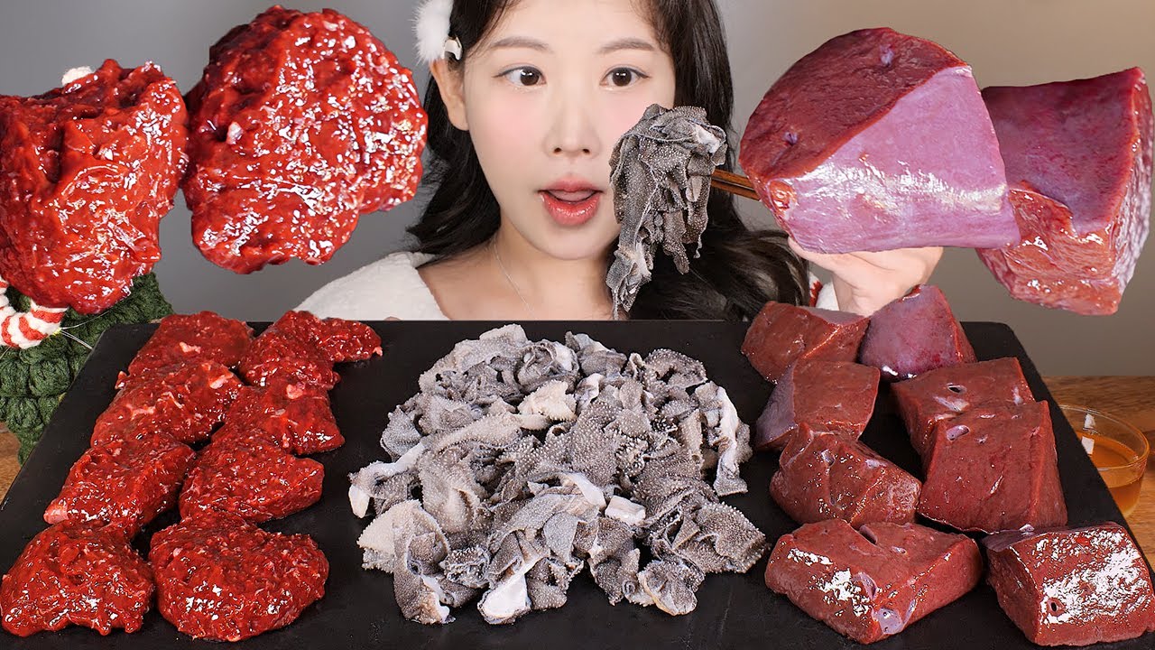 간만에 비장하게😎 천엽 소간 지라(비장) 먹방 raw beef spleen & beef liver & Cheonyeop (Omasum) [eating show] mukbang