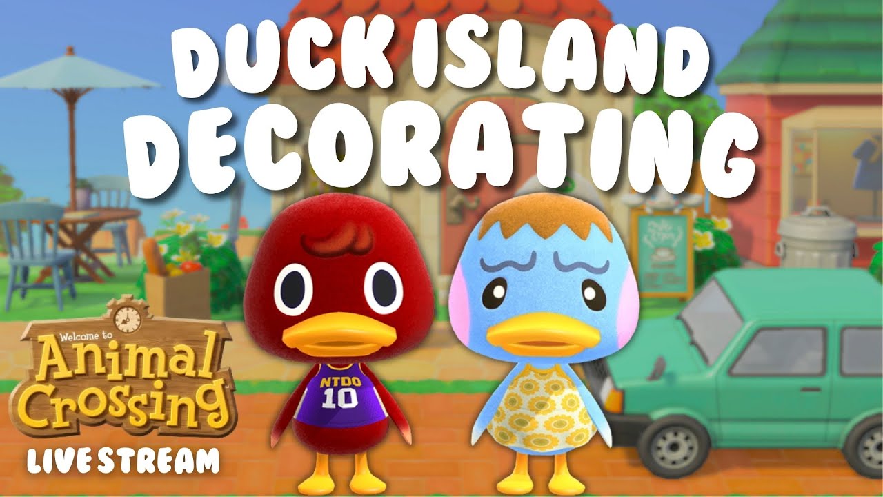 🎥starting on decorating the duck island!! | animal crossing live!
